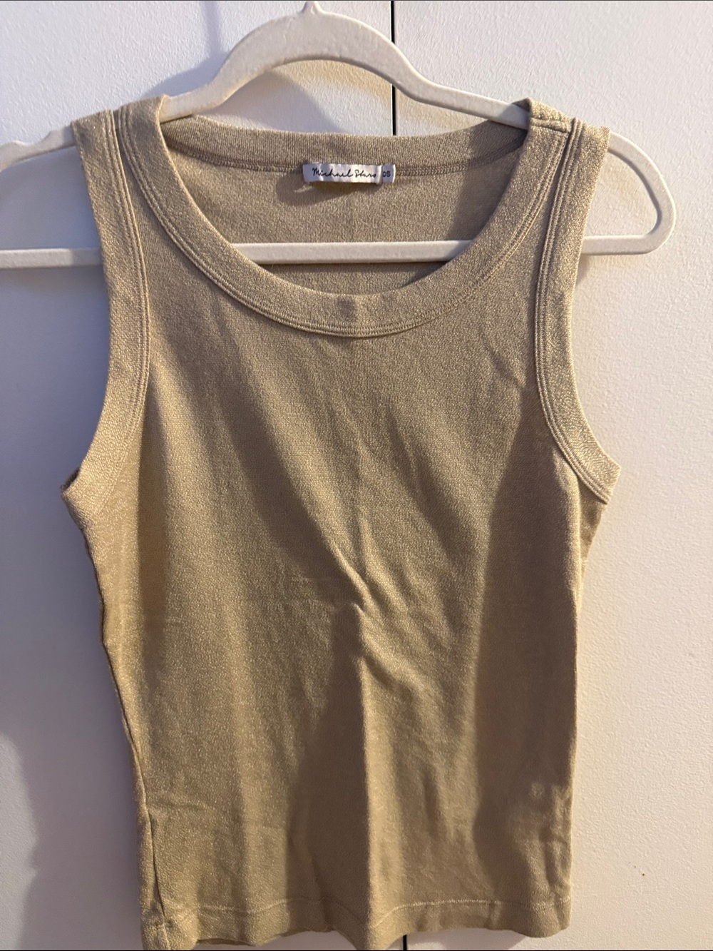 Michael Stars Sleeveless Tank in Light Gold